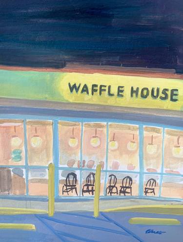 Original Modernism Architecture Painting by Alice Lo