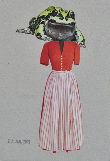 Original Dada Women Collage by Roland Wegerer