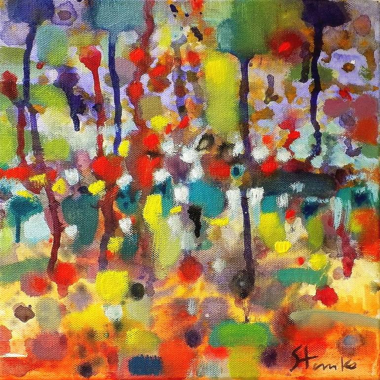 Original Abstract Expressionism Landscape Painting by Stanislav Bojankov