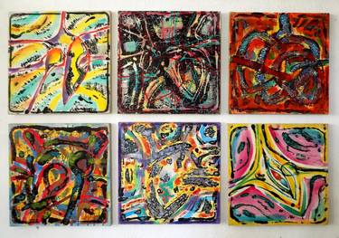 Original Abstract Expressionism Abstract Paintings by Stanislav Bojankov