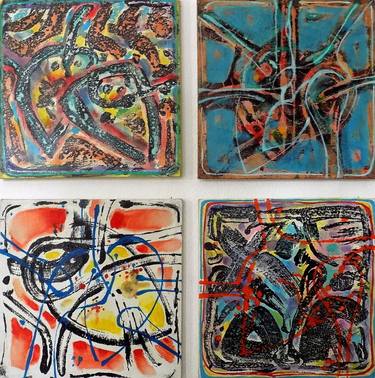 Original Abstract Expressionism Abstract Paintings by Stanislav Bojankov