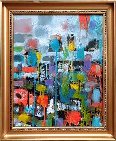 Original Abstract Expressionism Landscape Painting by Stanislav Bojankov