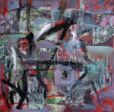 Original Abstract Expressionism Abstract Paintings by Stanislav Bojankov