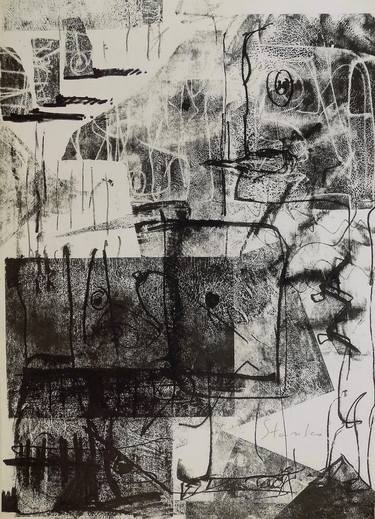 Original Abstract Expressionism Landscape Drawings by Stanislav Bojankov