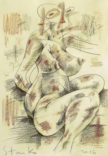 Print of Abstract Erotic Drawings by Stanislav Bojankov