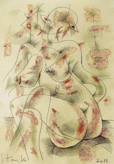 Print of Abstract Erotic Drawings by Stanislav Bojankov