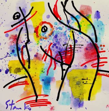 Print of Abstract Expressionism Erotic Paintings by Stanislav Bojankov