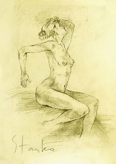 Original Figurative Erotic Drawings by Stanislav Bojankov