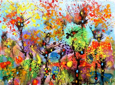 Print of Abstract Expressionism Seasons Paintings by Stanislav Bojankov