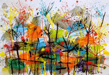 Print of Abstract Expressionism Landscape Paintings by Stanislav Bojankov