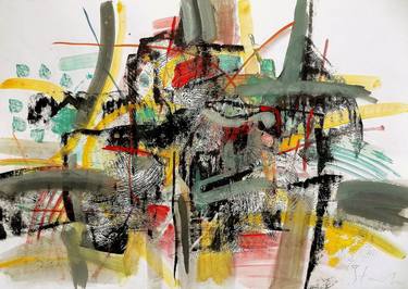 Original Abstract Expressionism Abstract Paintings by Stanislav Bojankov