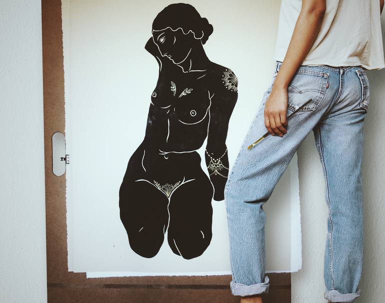 Original Abstract Body Painting by Filippa Edghill