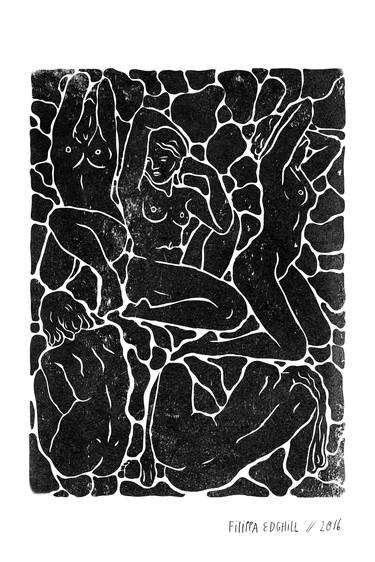 Original Abstract Body Printmaking by Filippa Edghill