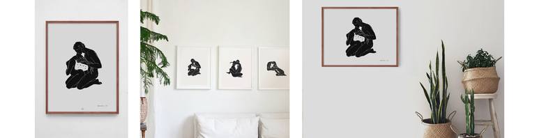 Original Figurative Love Painting by Filippa Edghill