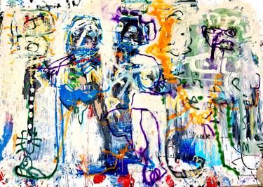 Original Abstract Expressionism People Paintings by James Green