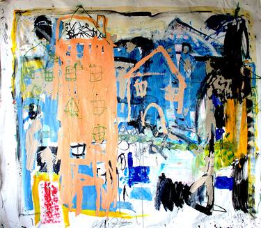 Original Abstract Expressionism Architecture Paintings by James Green