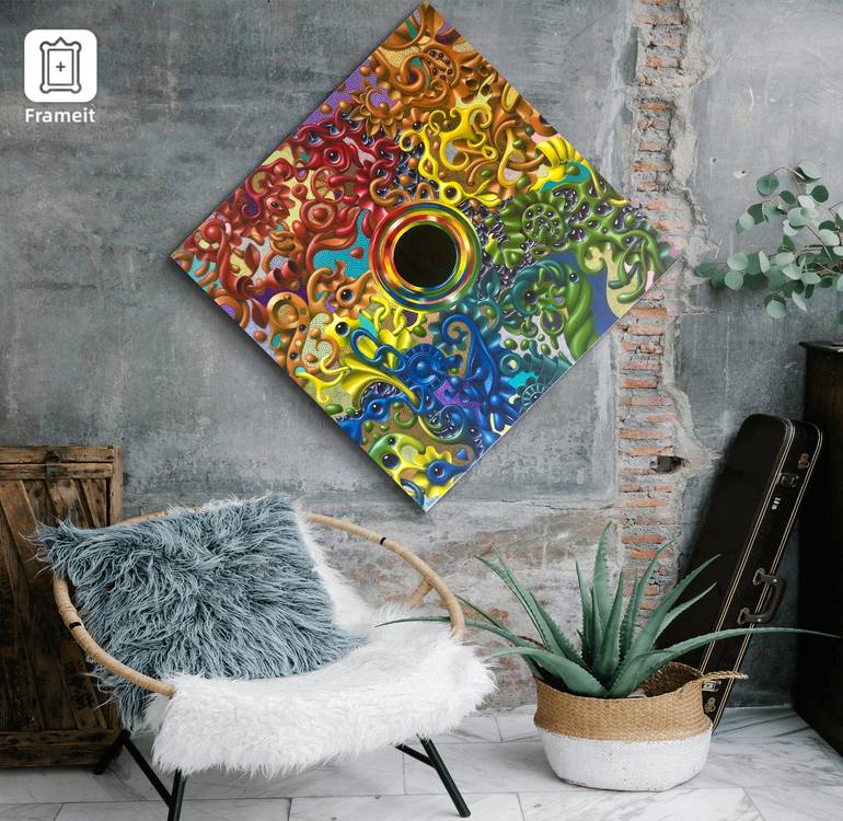 Original Surrealism Abstract Painting by Anna Pikos