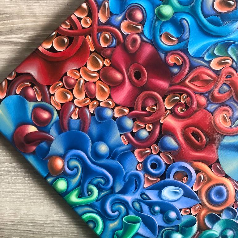 Original Surrealism Abstract Painting by Anna Pikos
