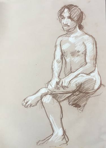 Original Nude Drawing by Marc Clamage
