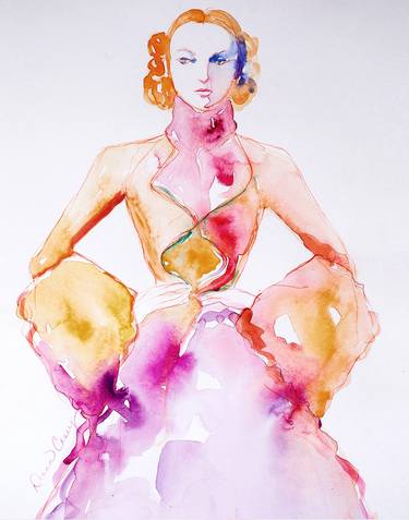 Print of Figurative Fashion Paintings by Donna Casey Aira
