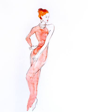 Original Illustration Fashion Drawings by Donna Casey Aira