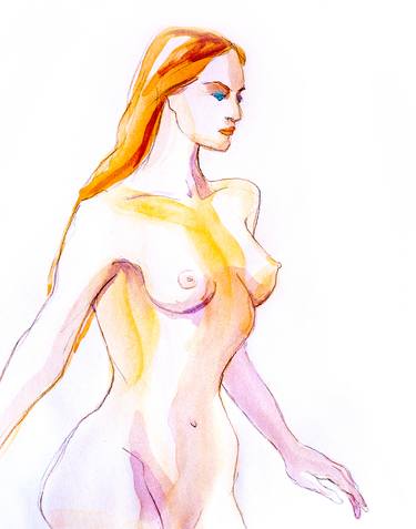 Original Figurative Body Drawings by Donna Casey Aira