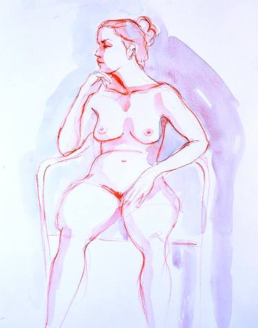 Original Figurative Nude Drawings by Donna Casey Aira