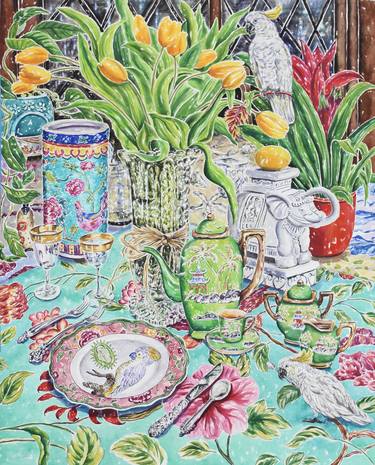 Original Impressionism Still Life Paintings by Kristen Olson Stone