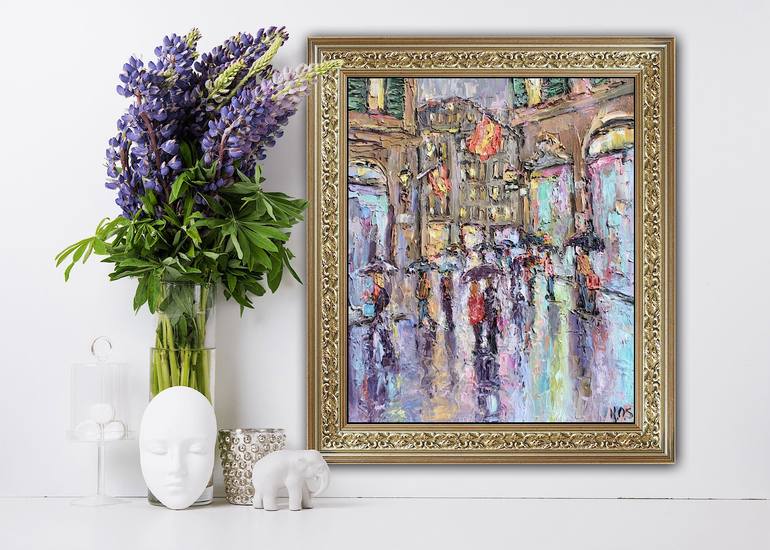 Original Impressionism Cities Painting by Kristen Olson Stone