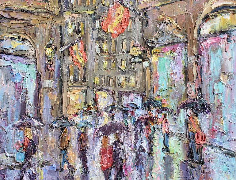 Original Impressionism Cities Painting by Kristen Olson Stone