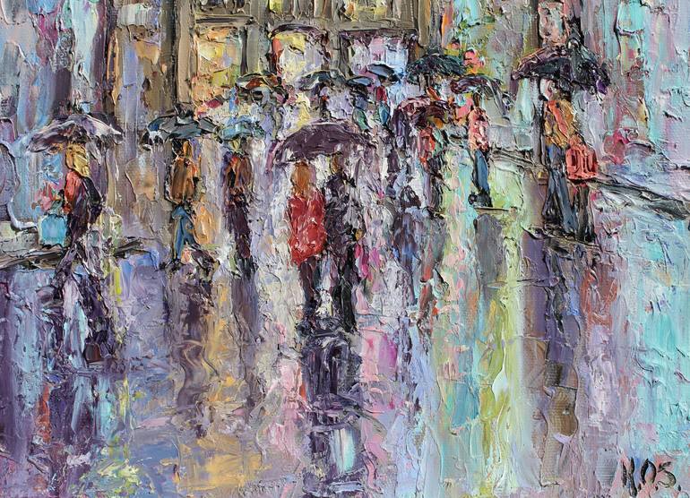 Original Impressionism Cities Painting by Kristen Olson Stone