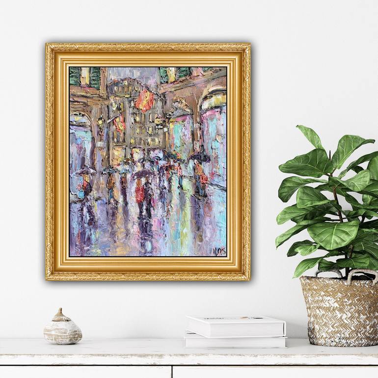 Original Impressionism Cities Painting by Kristen Olson Stone