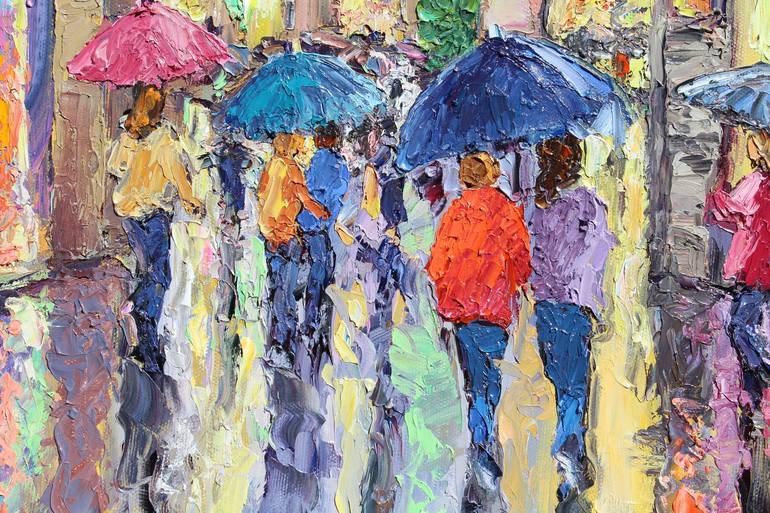 Original Impressionism Cities Painting by Kristen Olson Stone