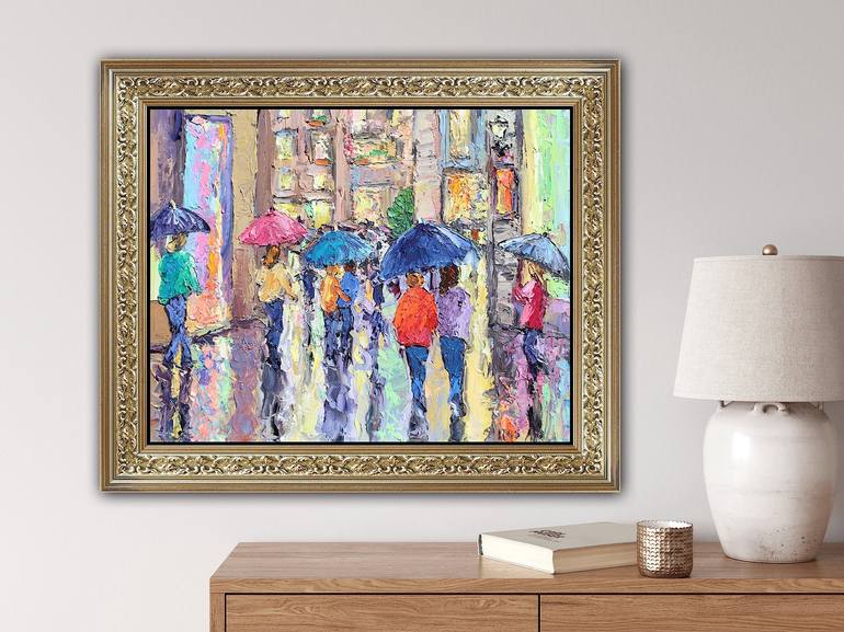 Original Impressionism Cities Painting by Kristen Olson Stone