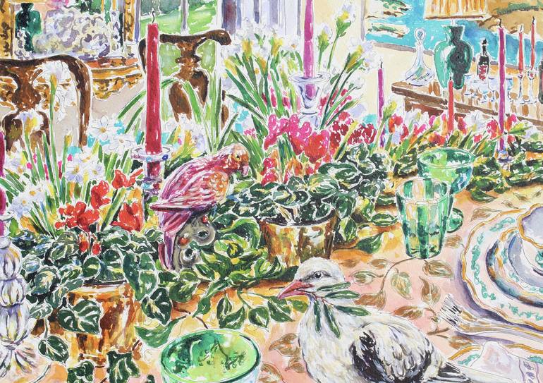 Original Impressionism Still Life Painting by Kristen Olson Stone