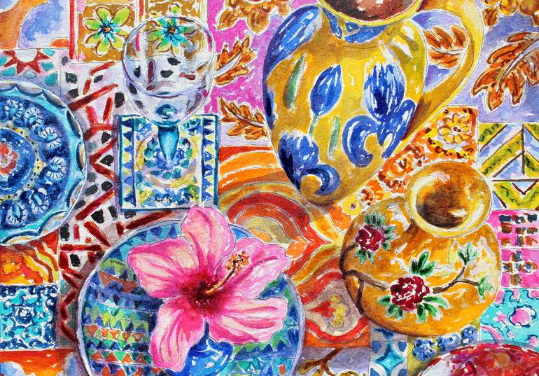 Original Impressionism Floral Painting by Kristen Olson Stone