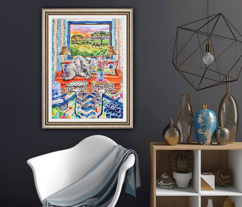 Original Impressionism Animal Painting by Kristen Olson Stone
