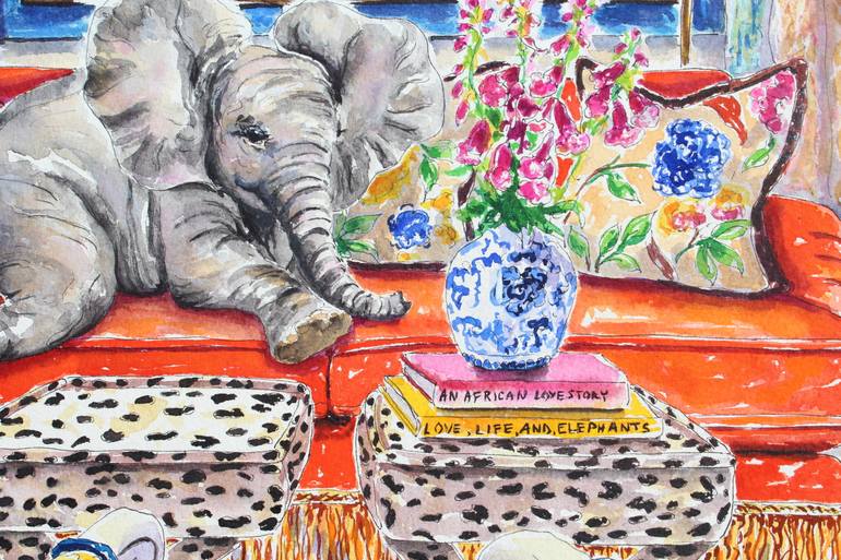 Original Impressionism Animal Painting by Kristen Olson Stone