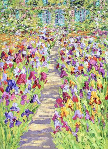 Original Impressionism Garden Painting by Kristen Olson Stone