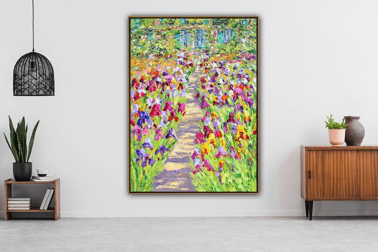 Original Impressionism Garden Painting by Kristen Olson Stone