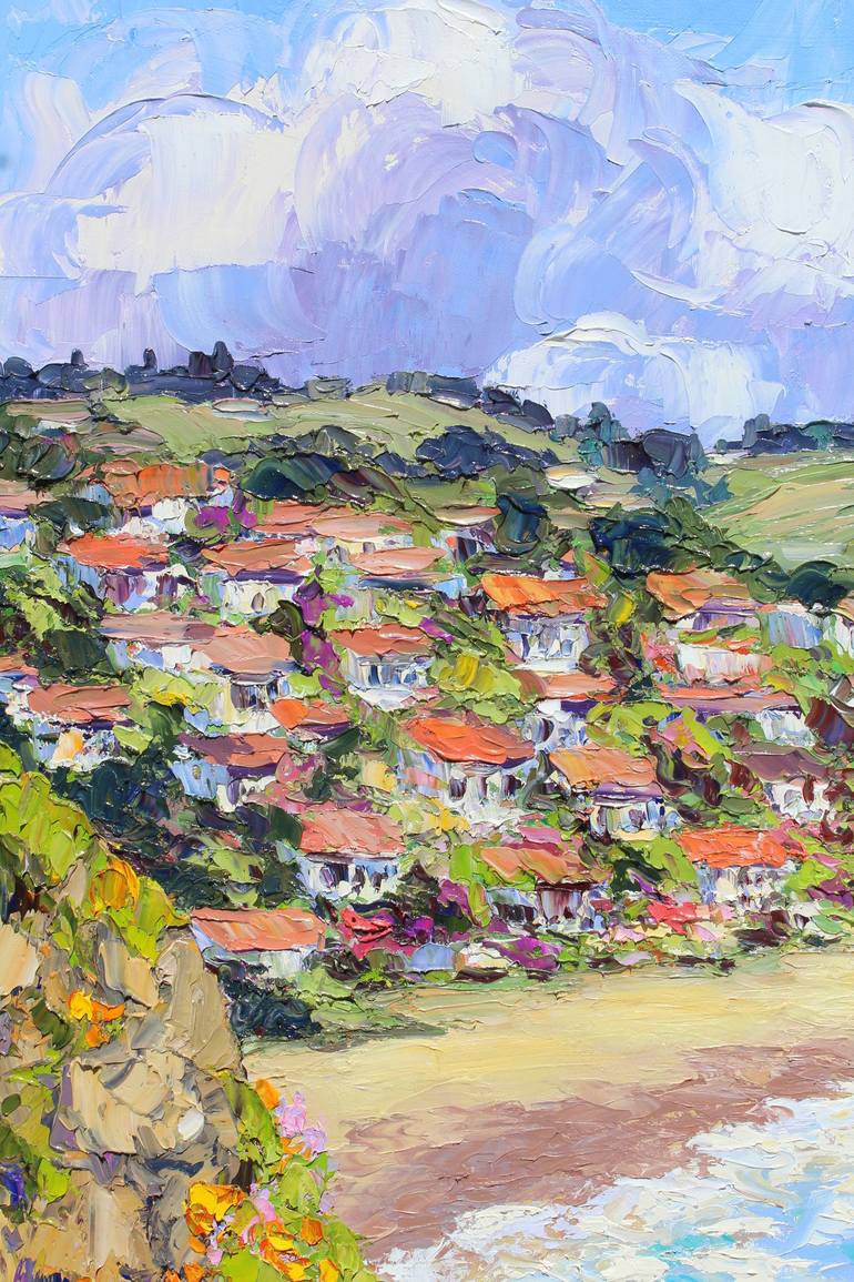 Original Impressionism Beach Painting by Kristen Olson Stone