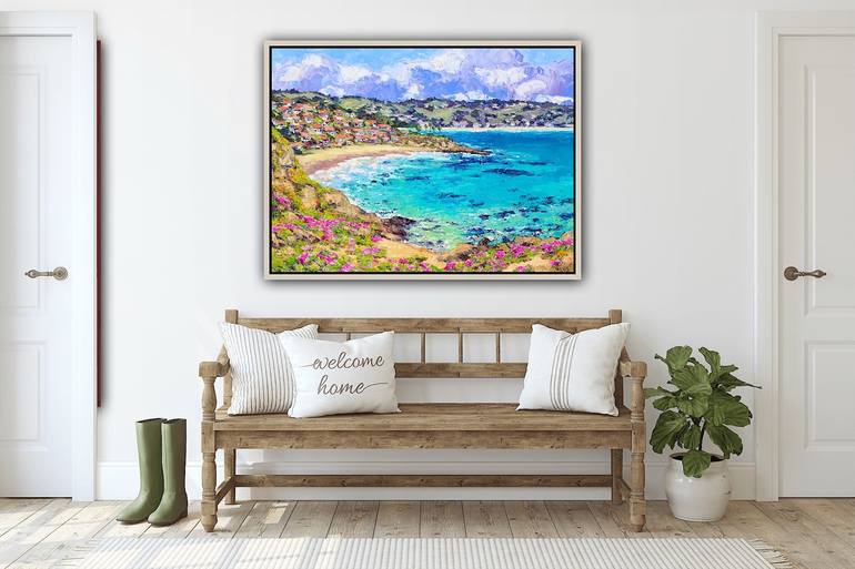 Original Impressionism Beach Painting by Kristen Olson Stone