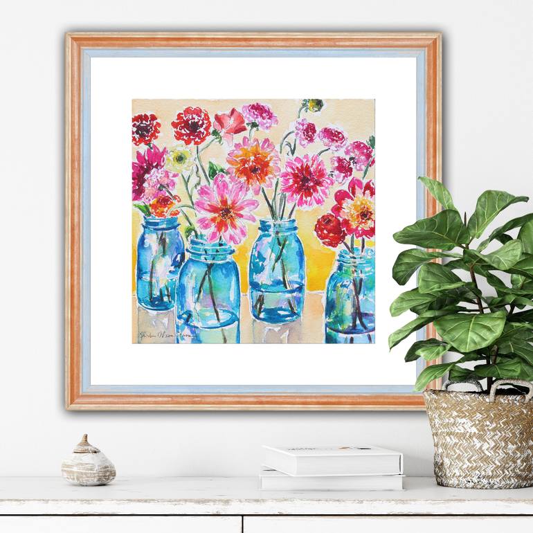 Original Impressionism Floral Painting by Kristen Olson Stone
