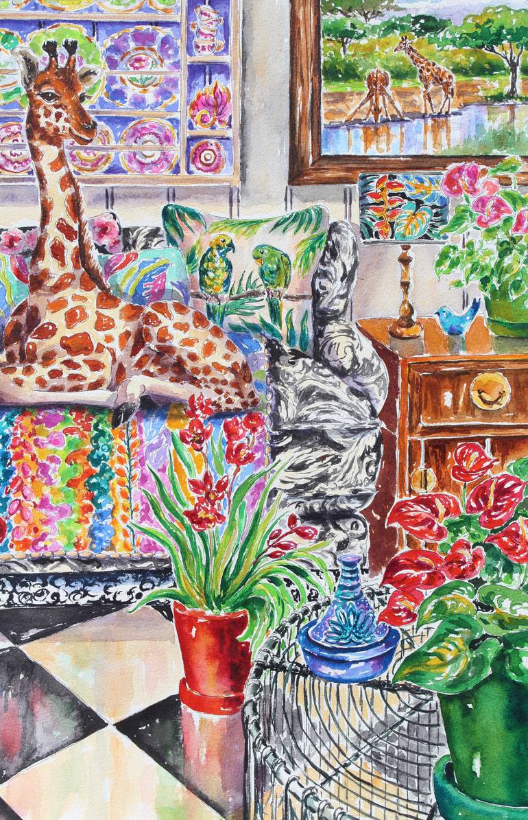 Original Impressionism Animal Painting by Kristen Olson Stone