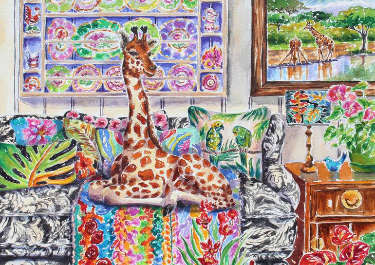 Original Impressionism Animal Painting by Kristen Olson Stone