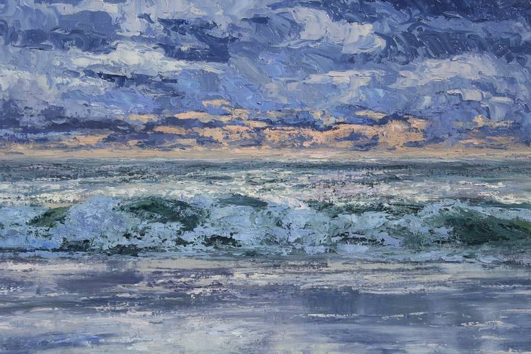 Original Impressionism Beach Painting by Kristen Olson Stone