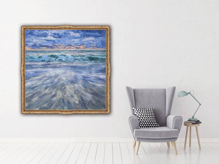 Original Impressionism Beach Painting by Kristen Olson Stone