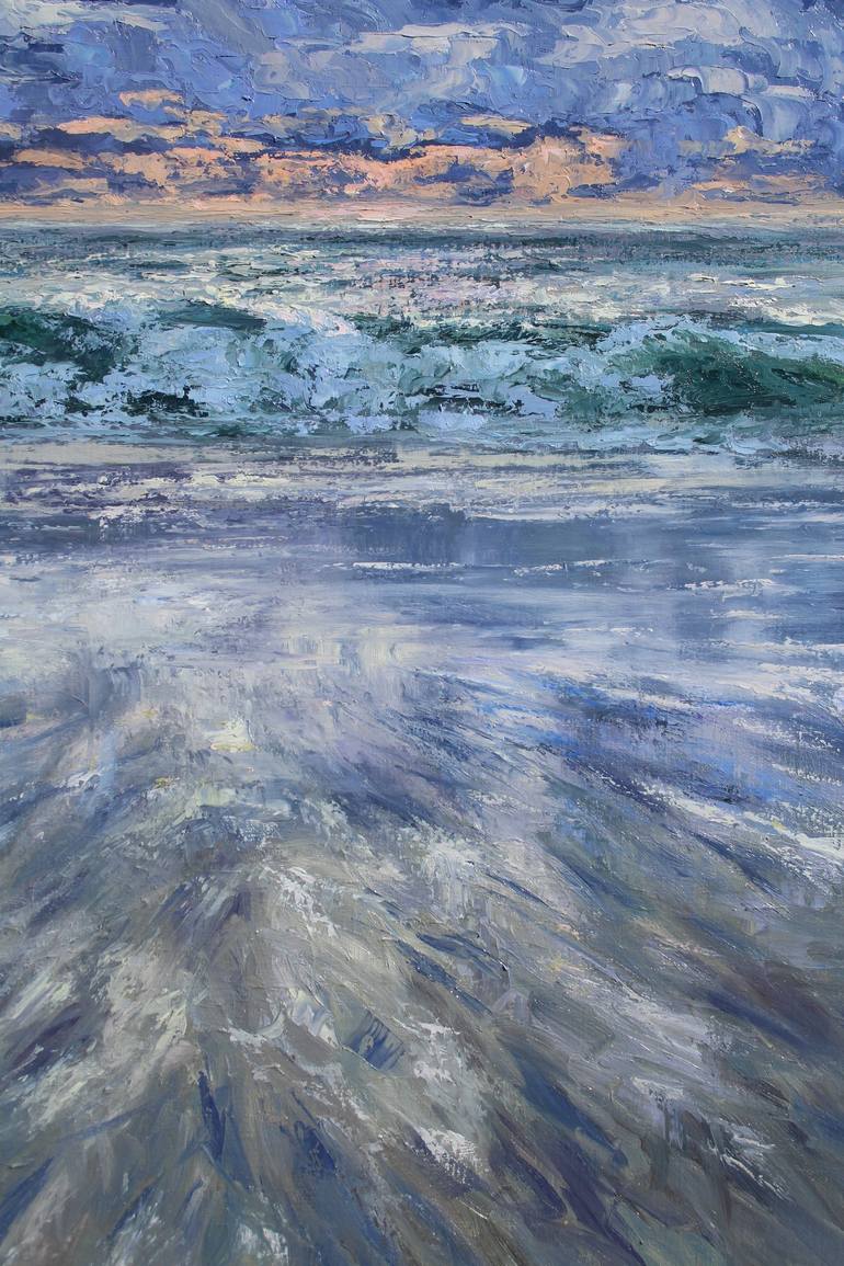 Original Impressionism Beach Painting by Kristen Olson Stone