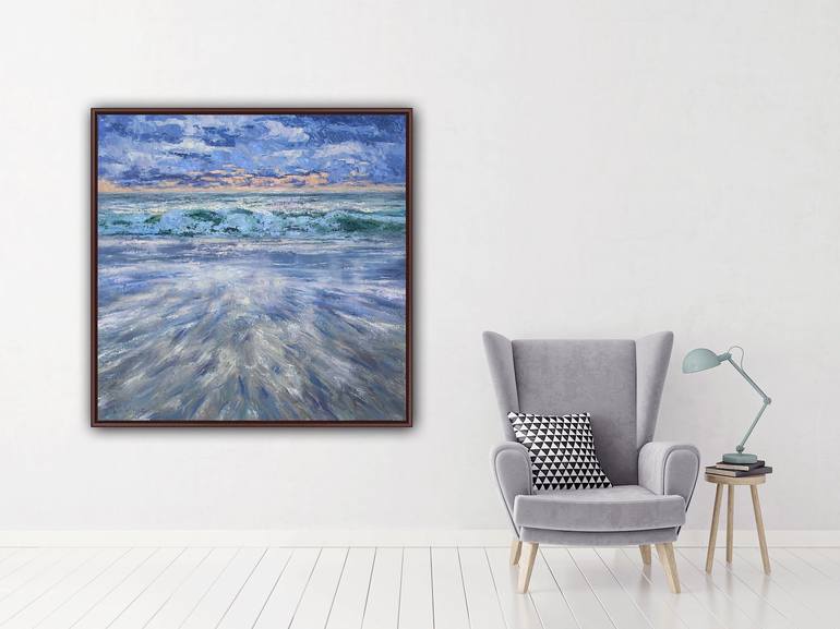 Original Impressionism Beach Painting by Kristen Olson Stone