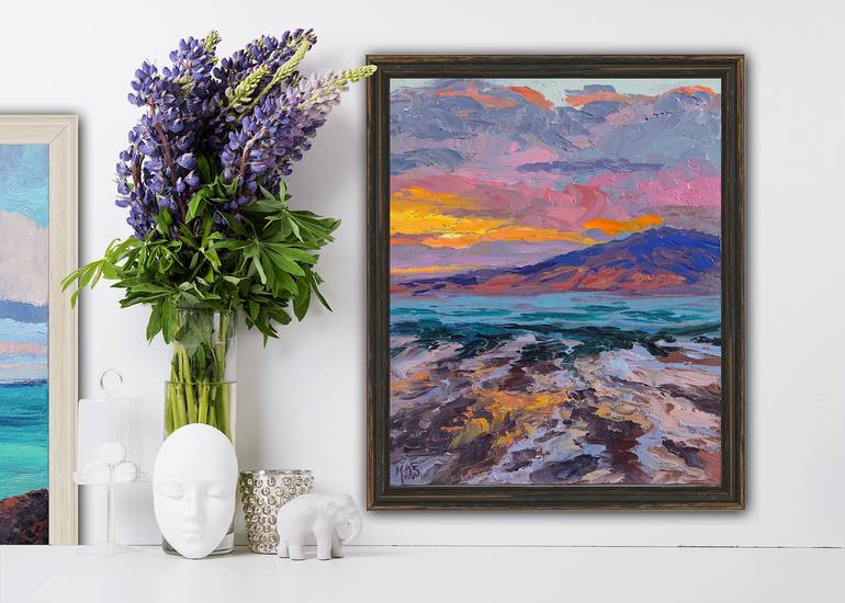 Original Expressionism Seascape Painting by Kristen Olson Stone